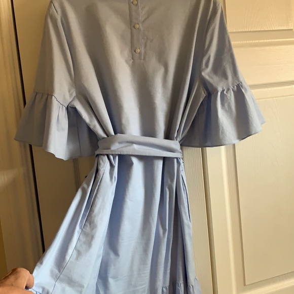 1901 Light Blue Poplin Dress Size L - Picture 4 of 4